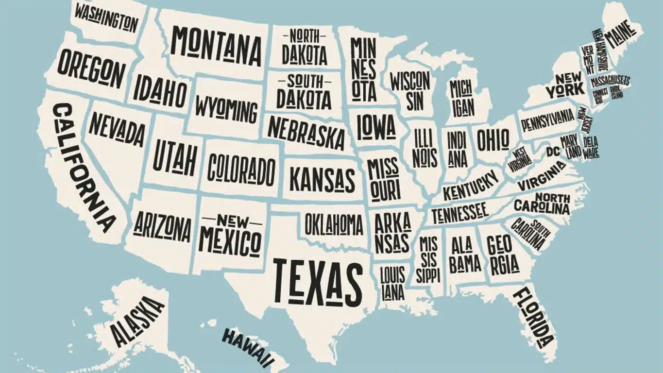 the names of the states in America